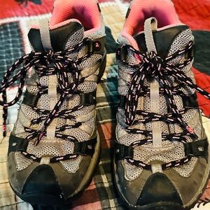 Merrell, Gray and Pink hiking shoes  Size 5.5